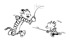 Calvin fencing Hobbes